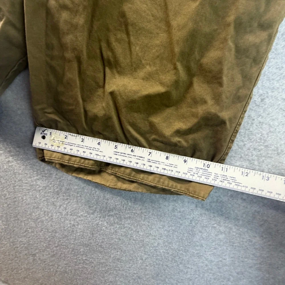 Banana Republic Mens Emerson Short Olive Green Chino Cotton Casual Size 34